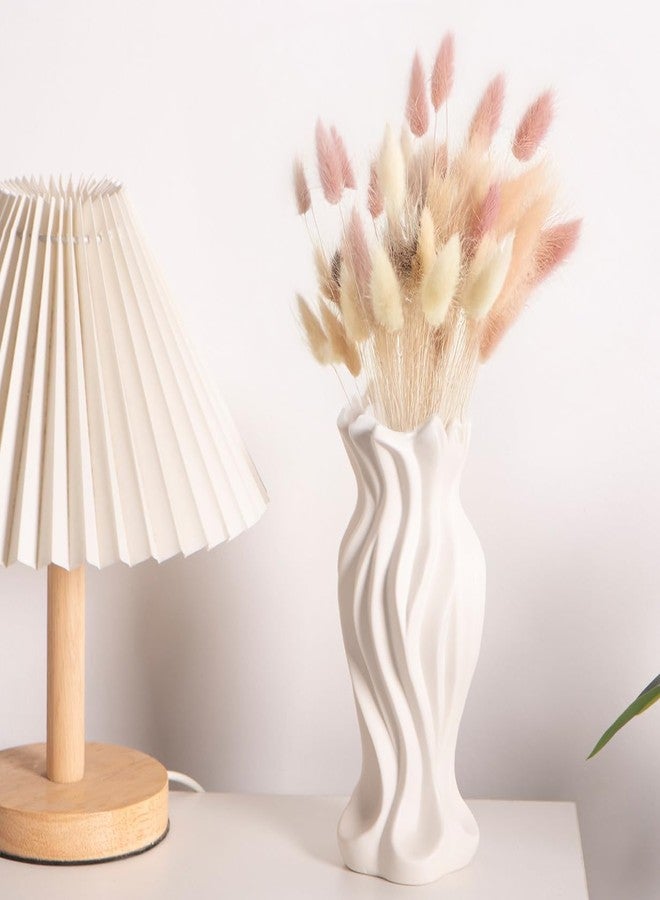 Aewill Ceramic Flowers Vase Home Decor Table Centerpiece, White Modern Vase for Roses Pampas Grass - Image 4